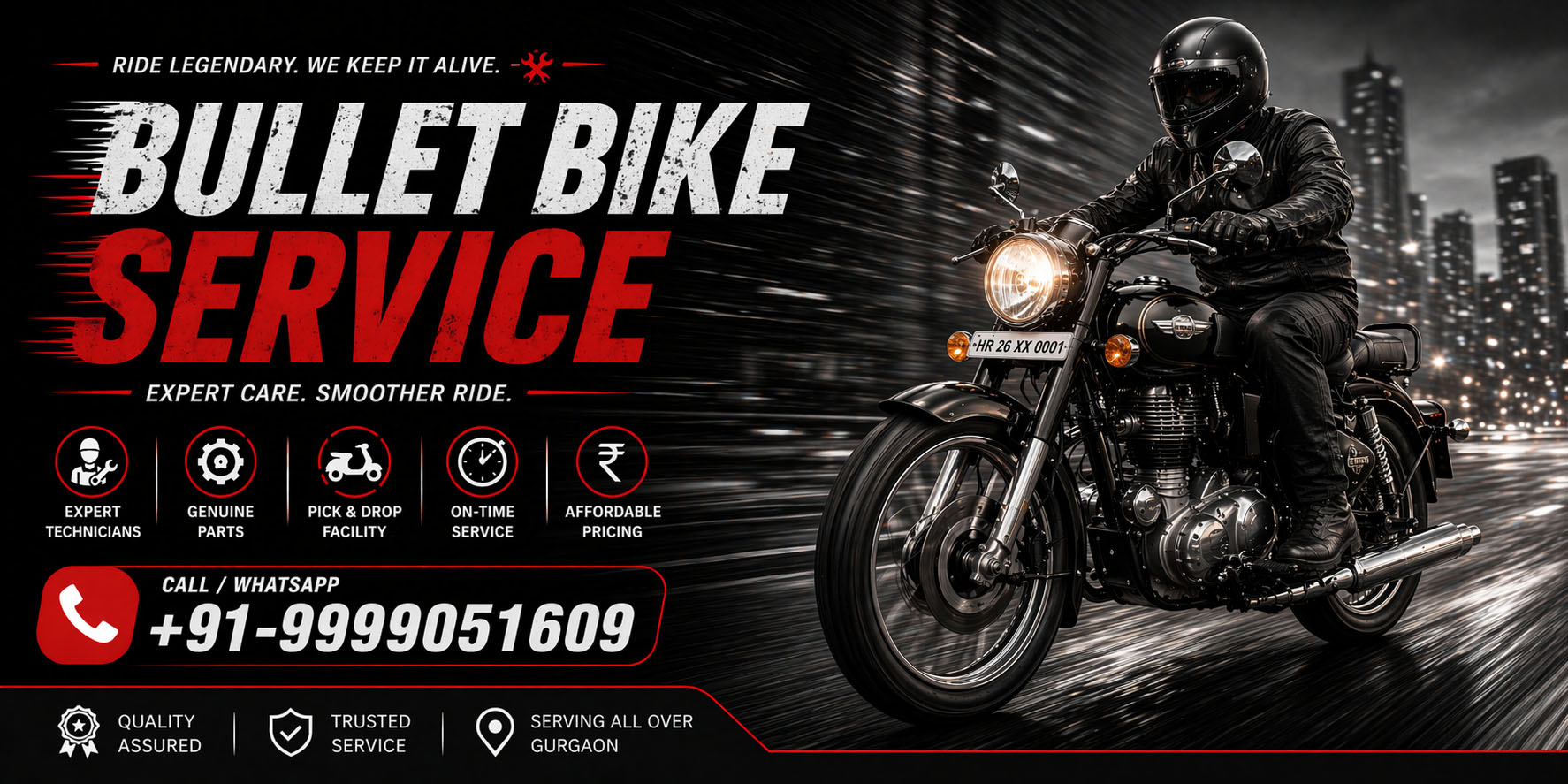 Bike service at home in Gurgaon - book doorstep bike repair service